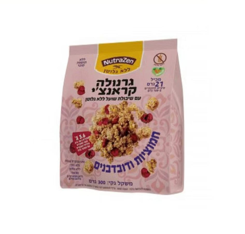 גרנולה קראנצ'י חמוציות ודובדבנים