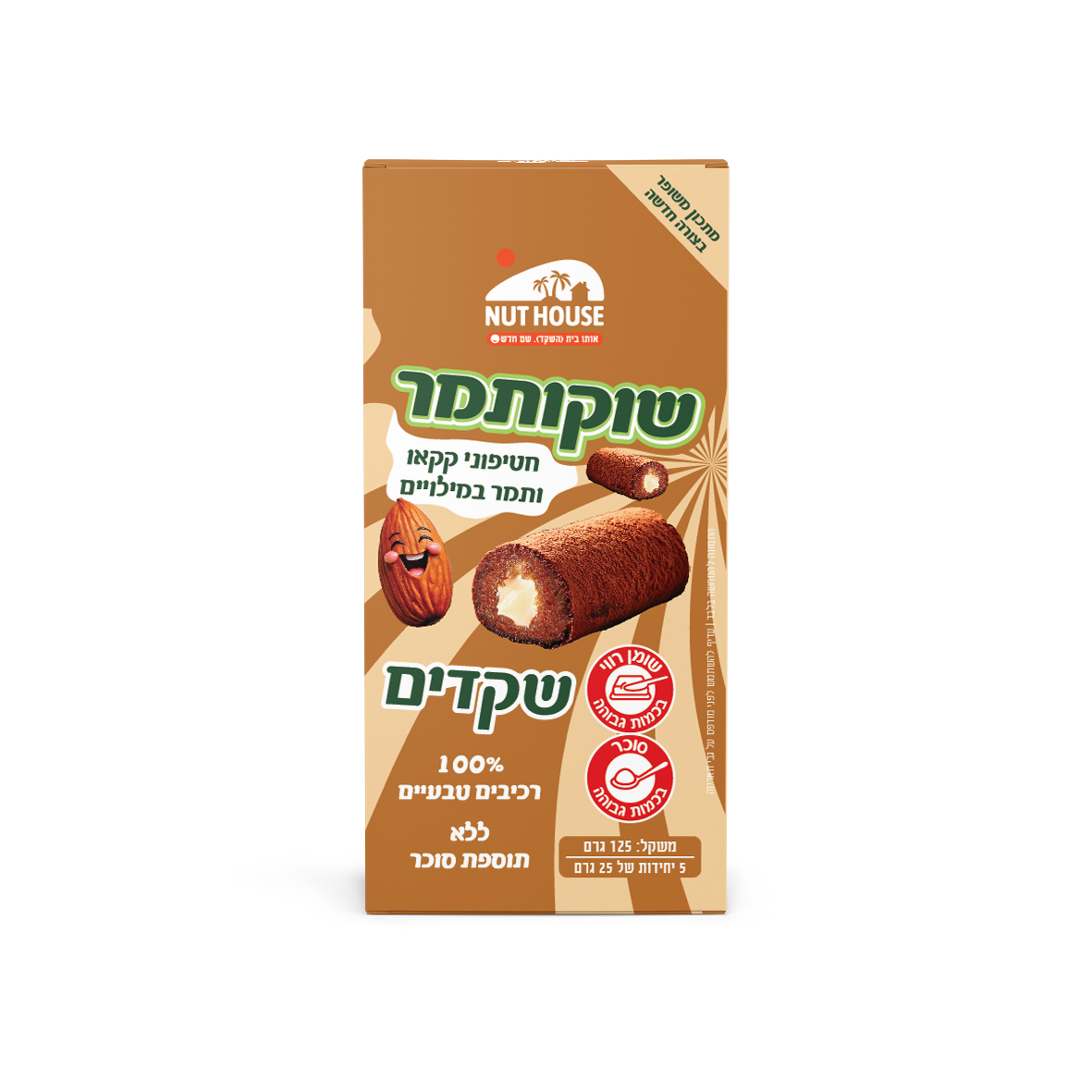 שוקותמר שקדים - חטיפוני קקאו ותמר